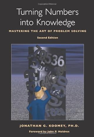 עטיפת הספר "Turning Numbers into Knowledge", מציגה דמות עם מספרים עפים ברקע.